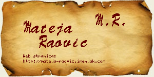 Mateja Raović vizit kartica
